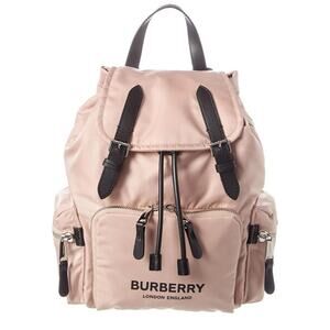 NWT BURBERRY MD RUCKSACK ROSE BEIGE ECO NYLON BUCKLE BACKPACK BAG MEDIUM $ 1290